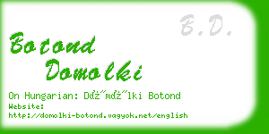 botond domolki business card